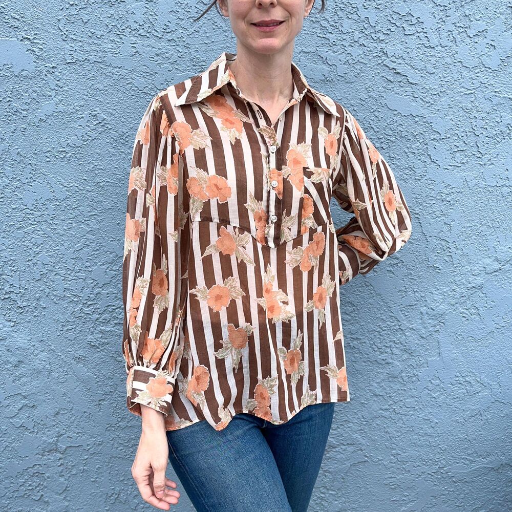 Vitnage 70s Blouse Size Large Hippie Cottagecore